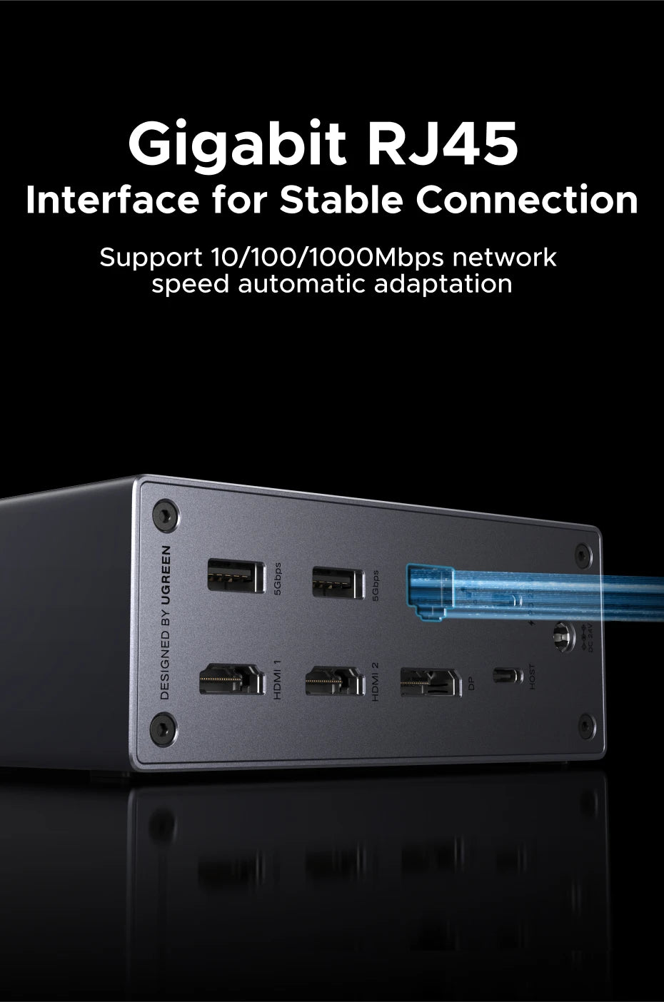 UGREEN 14‑in‑1 USB‑C Docking Station with 4K120Hz DisplayPort, Dual 4K60Hz HDMI