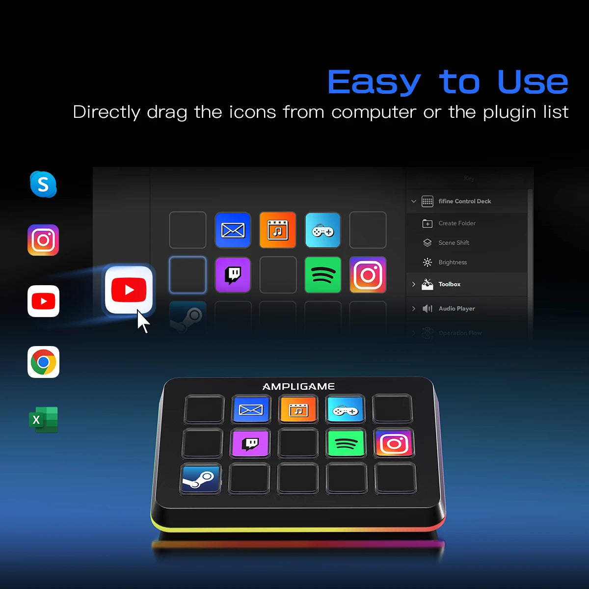 FIFINE D6 Stream Controller | 15 Customizable Macro Keys for OBS & Twitch