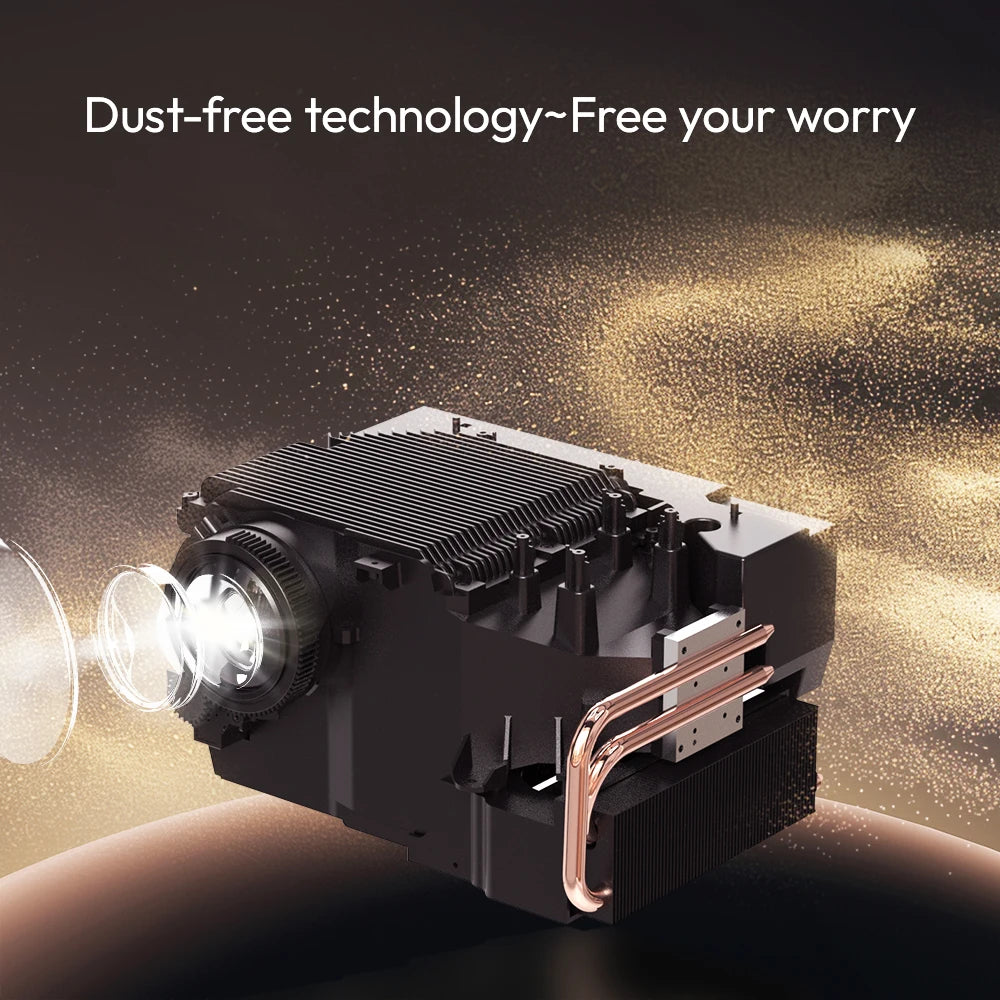 BYINTEK T5 Max Smart Home Theater Projector – 1000 ANSI Lumens, Native 1080P, 4K Support