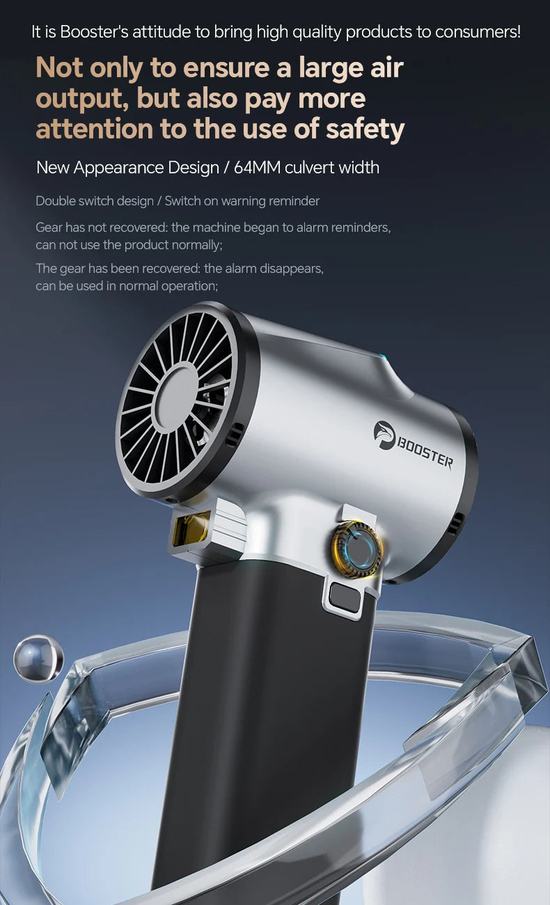 Turbo Jet Fan Max – potisk 1,4 kg, 750 W visoko zmogljiv avtomobilski sušilec | 64 mm brezkrtačni turbo ventilator