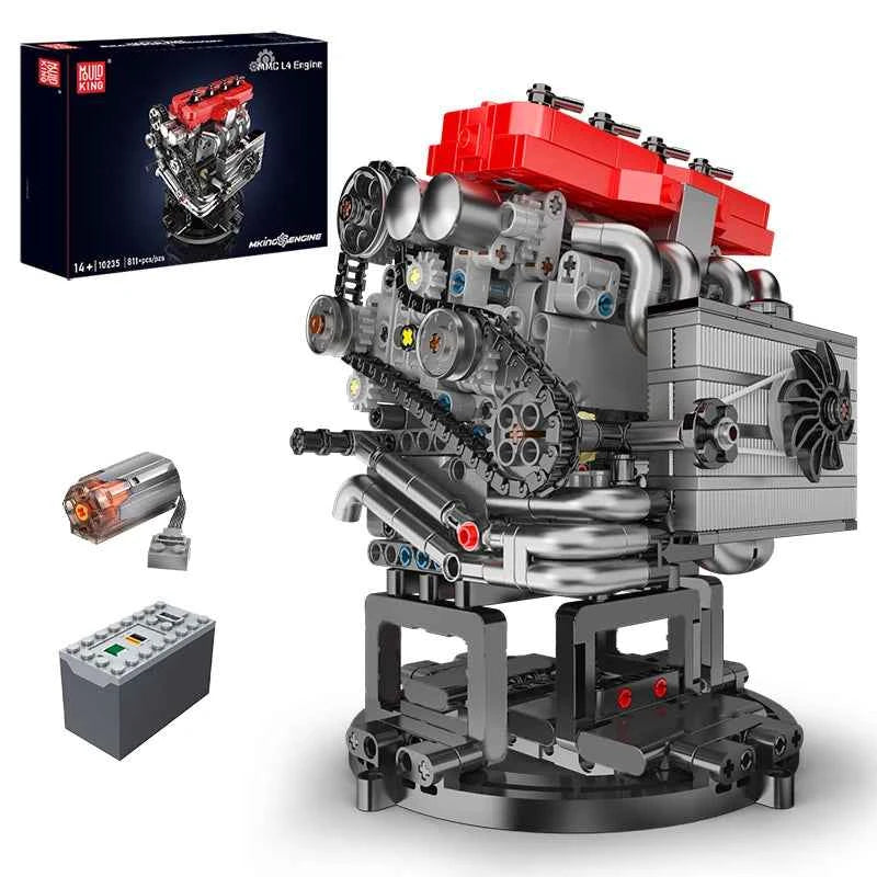 Mould King 10235 Motorized MMC L4 Engine Building Set | 4G63T Replica - Limetastore