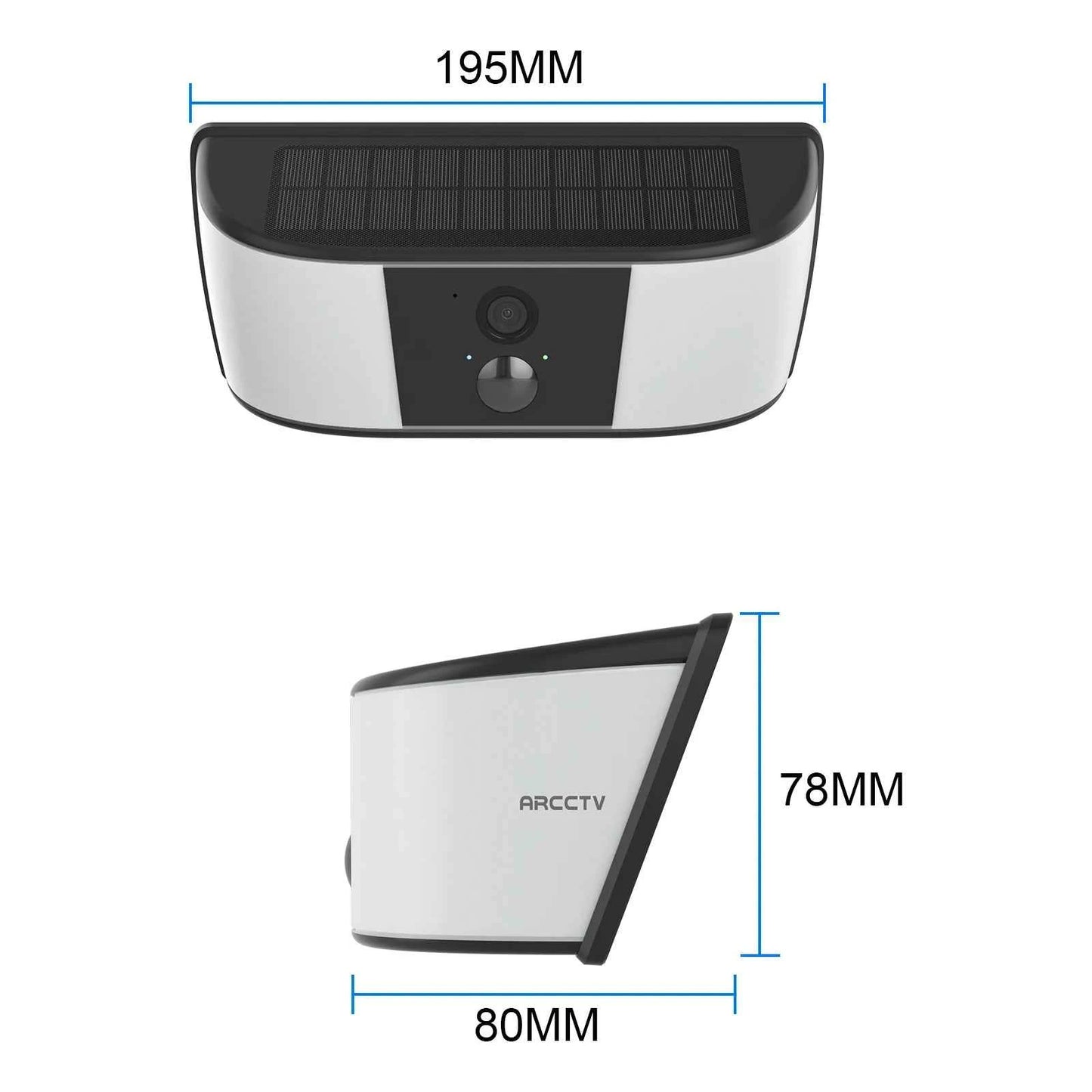 ARCCTV 2K WiFi Solar Camera Security Outdoor Wireless Floodlight Camera Humanoid Detection Alarm Surveillance HD Two Way Audio - Limetastore