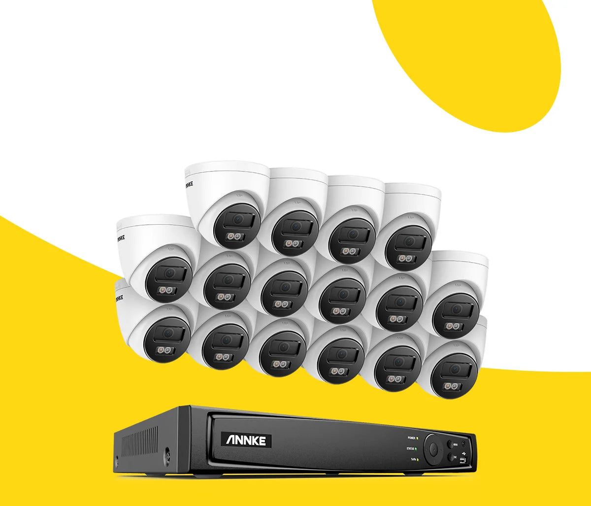ANNKE 4K 8MP PoE CCTV sistem | 16-kanalni H.265 NVR, 12× 8MP EXIR kamere, 30 m nočni vid