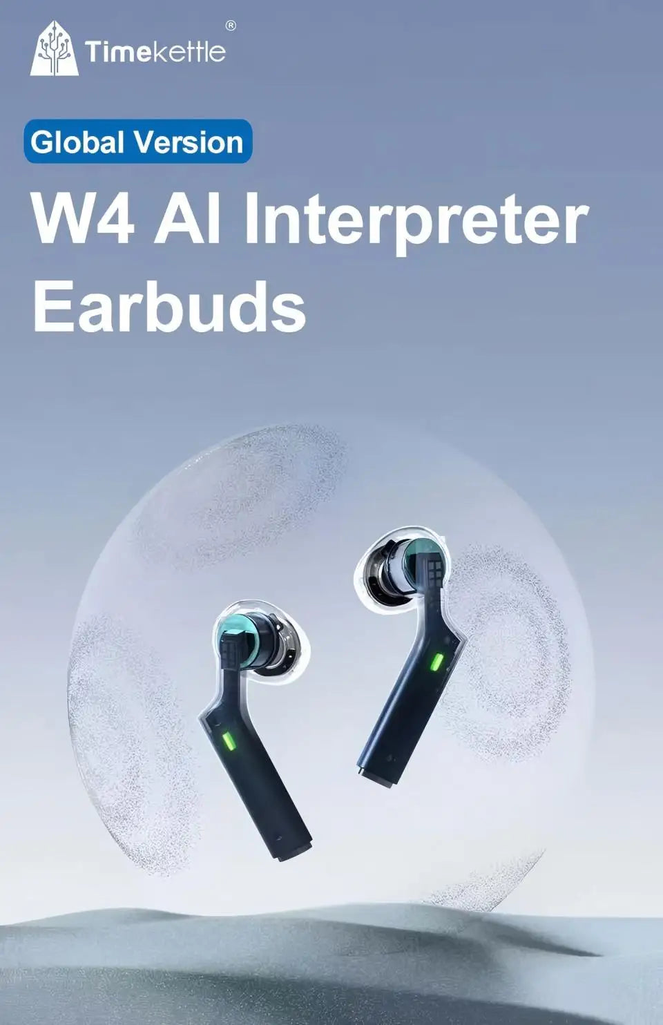Slušalke za prevajanje Timekettle W4 Bone-Voiceprint, 43 jezikov, poslovna uporaba