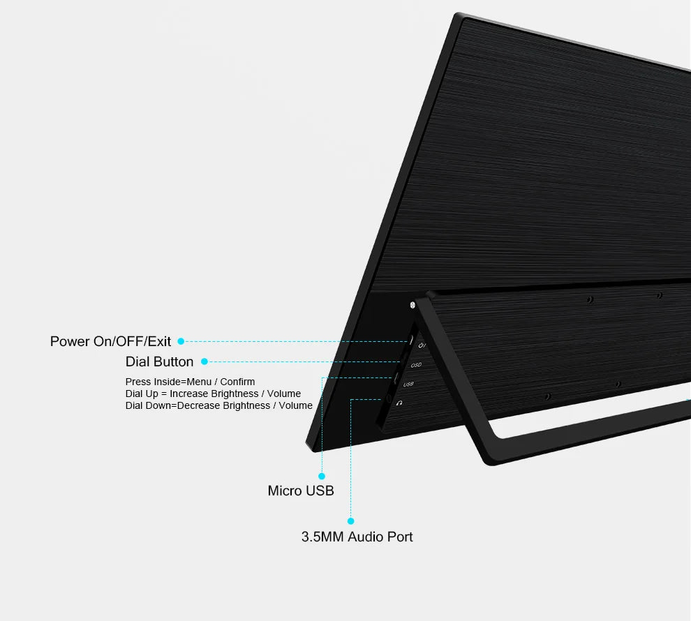 ZEUSLAP 18.5" Portable Touch Monitor | 100Hz, 100% sRGB, With Stand