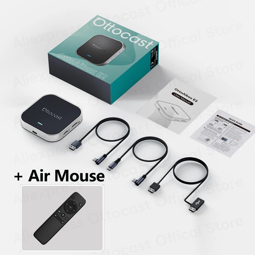 OTTOCAST Ottaibox E2 Android 13 Brezžični CarPlay AI Box