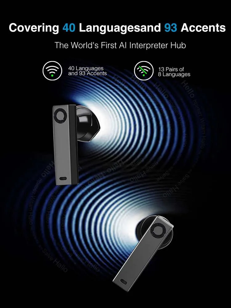Tolmač Timekettle X1 AI Hub s 43 jeziki in ušesnimi slušalkami za prevajanje