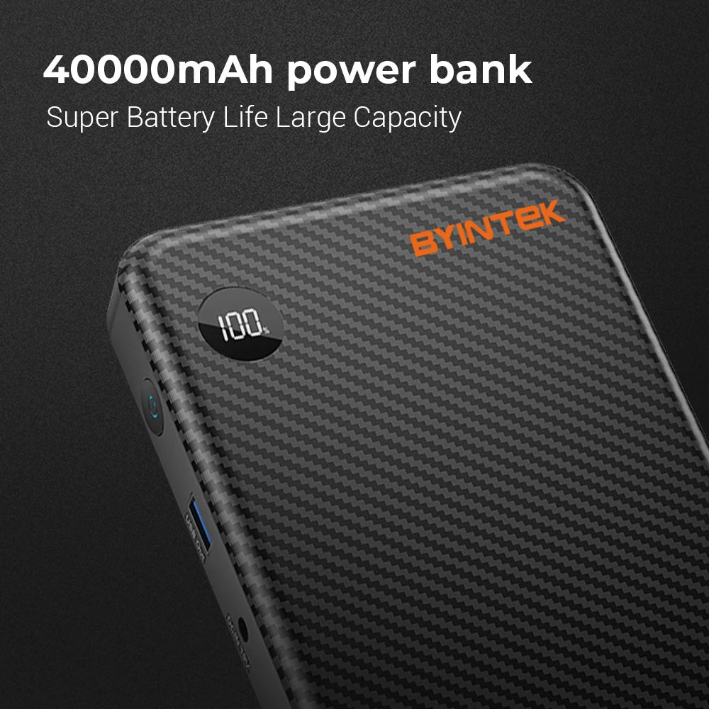 BYINTEK Power Bank for Projectors – 20,000mAh Portable Battery with USB-C PD Fast Charging