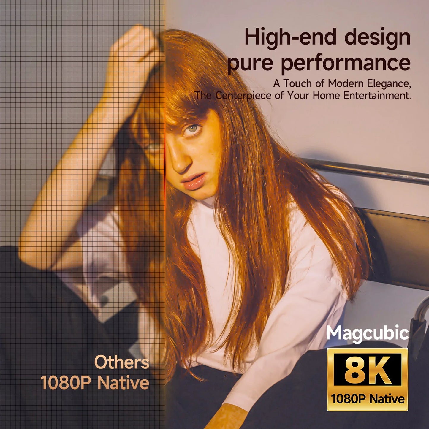 Magcubic X7 Smart Projector | Native 1080P 1000 ANSI | 8K Decoding & Auto Focus