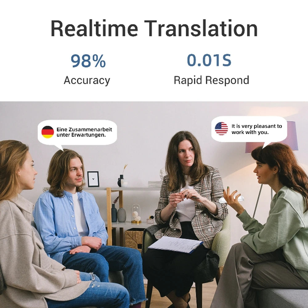 Wooask G5 PRO naprava za prevajanje 144 jezikov 98 % natančnost z umetno inteligenco