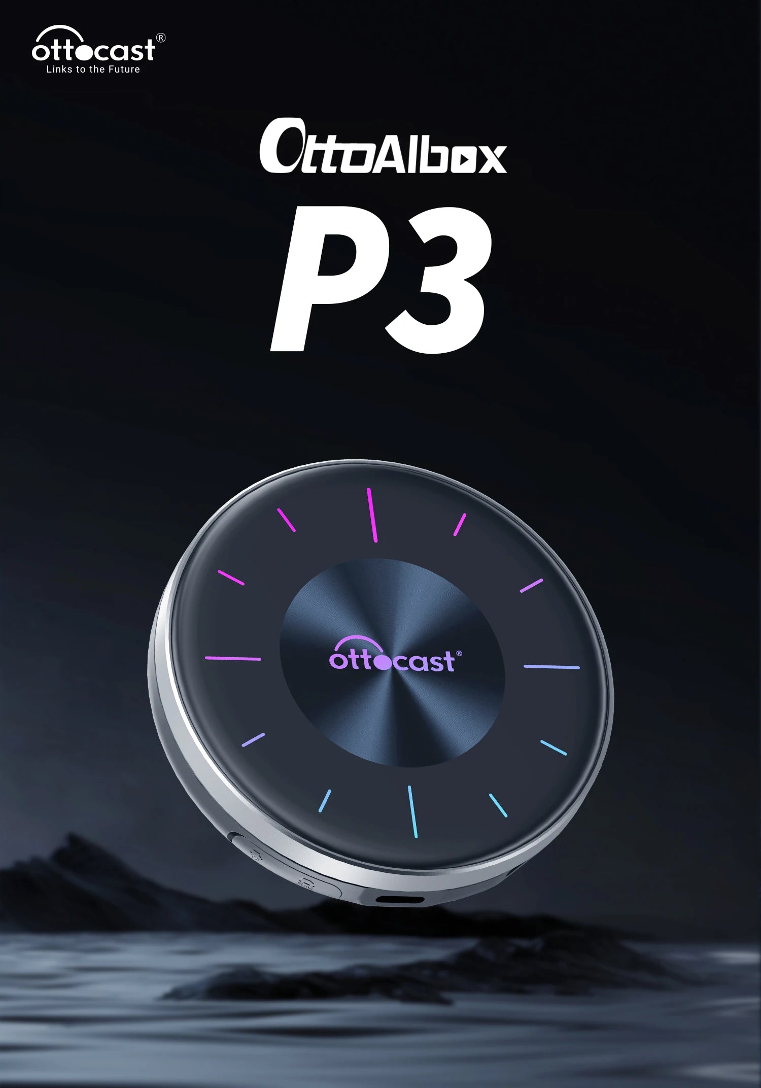 OTTOCAST Picasou 3 Brezžični CarPlay AI box s HDMI