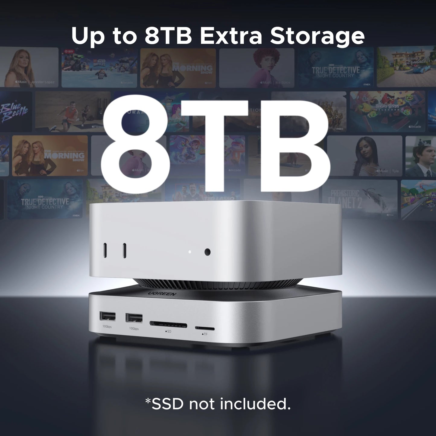 UGREEN USB-C priklopna postaja za Mac Mini M4/M4 Pro z ohišjem za SSD M.2 NVMe