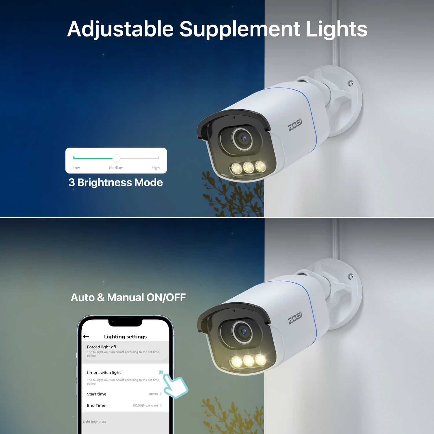 ZOSI C186 Aurora Lux 5MP 3K PoE IP kamera – nočni vid s pravimi barvami, velika zaslonka F1.0 in slikovni senzor 1/1,79''