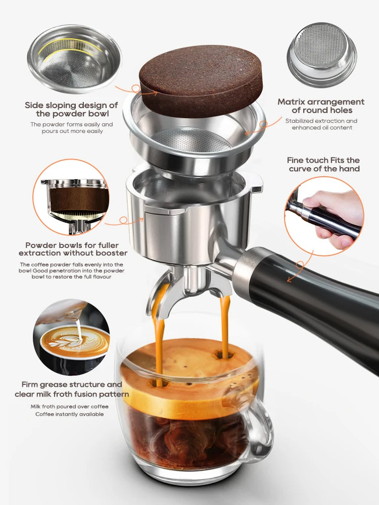 HiBREW H10A – profesionalni črni aparat za espresso | nastavljiva temperatura in prostornina | sistem prednamakanja