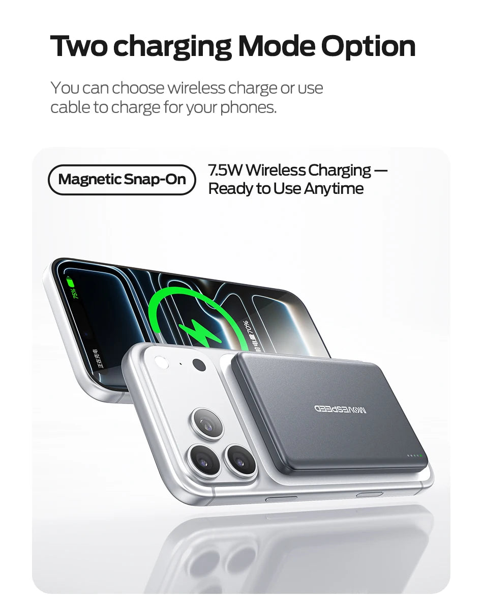 MOVESPEED P08 napoltrdna prenosna baterija MagSafe za iPhone