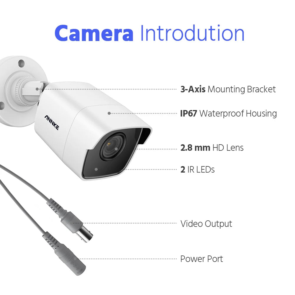 ANNKE 5MP Lite CCTV sistem | H.265+ DVR, Bullet kamere, IR nočni vid