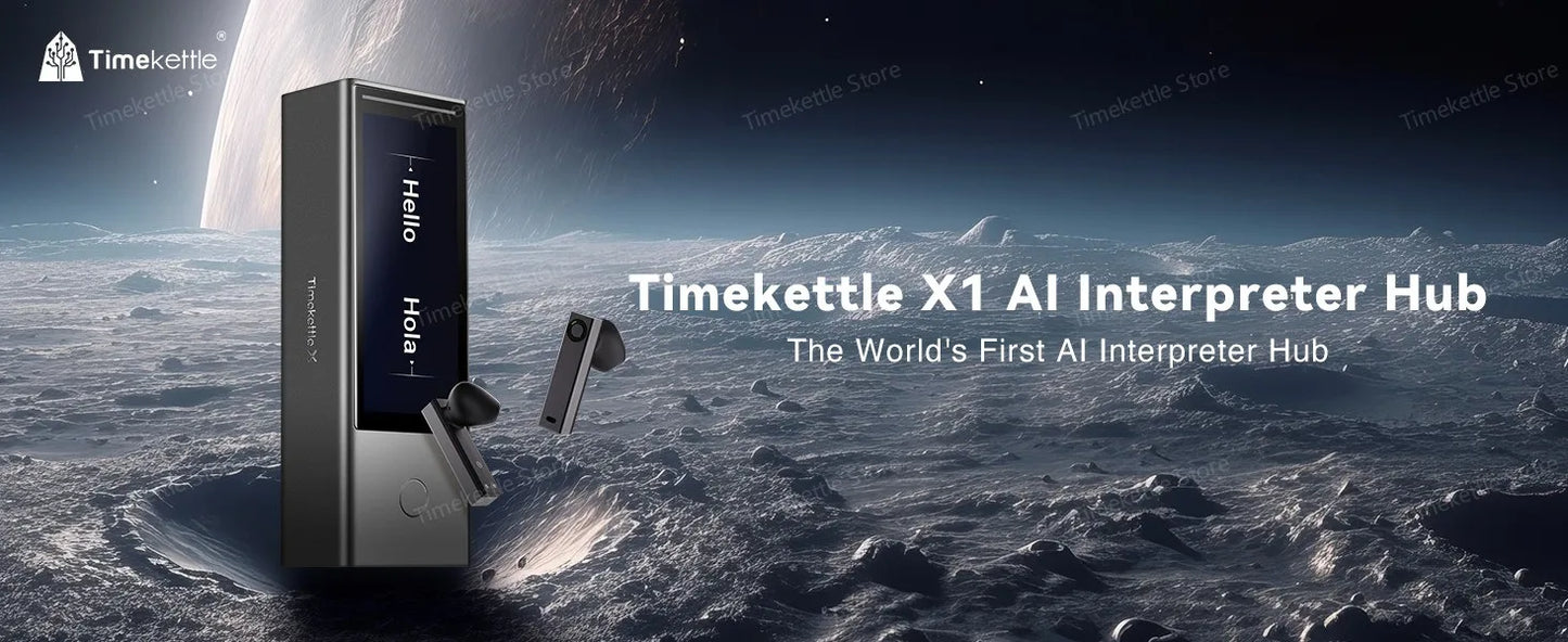 Tolmač Timekettle X1 AI Hub s 43 jeziki in ušesnimi slušalkami za prevajanje
