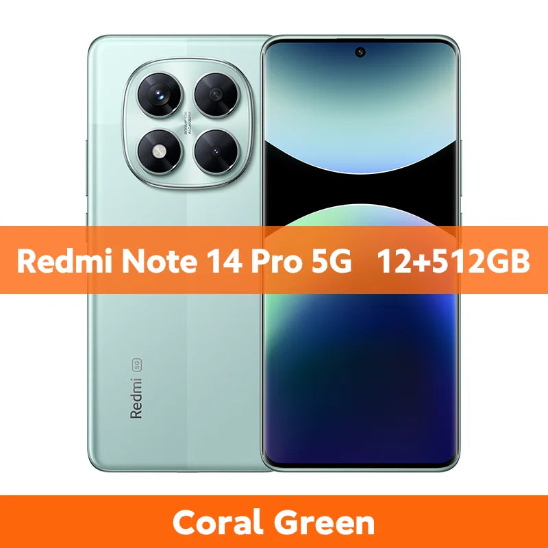 FR Warehouse Xiaomi Redmi Note 14 Pro 5G Smartphone Global Version  MediaTek 200MP Camera 5110mAh 45W Dimensity 7300-Ultra CPU - Limetastore