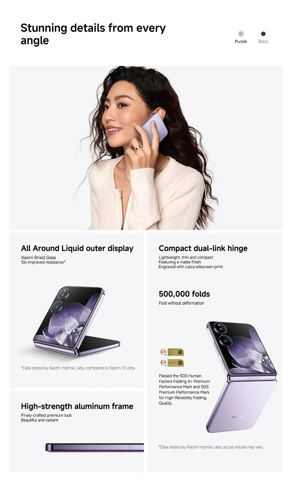 Global Version Xiaomi MIX Flip Smartphone New Snapdragon 8 Gen 3 CPU 50MP Leica Camera  12GB RAM 512GB ROM 6.86 inch Foldable Display NFC - Limetastore