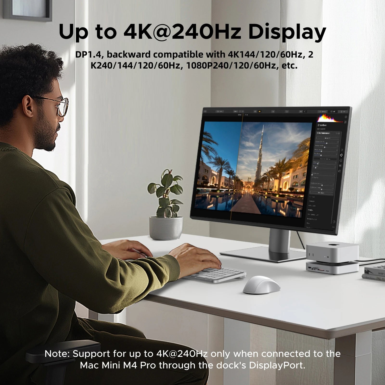 UGREEN Mac Mini priklopna postaja s 4K240Hz DisplayPortom, režo za M.2 NVMe SSD