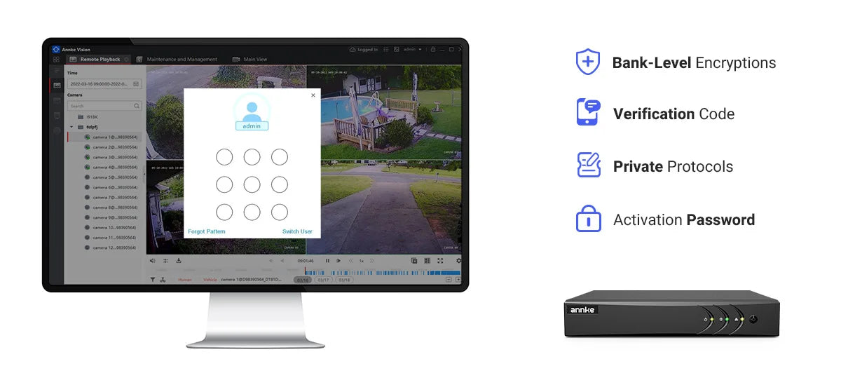 ANNKE 1080P Dvojna-svetlobna CCTV kamera | 8-kanalni DVR, zaznavanje ljudi in vozil, IP67 zunanje kamere