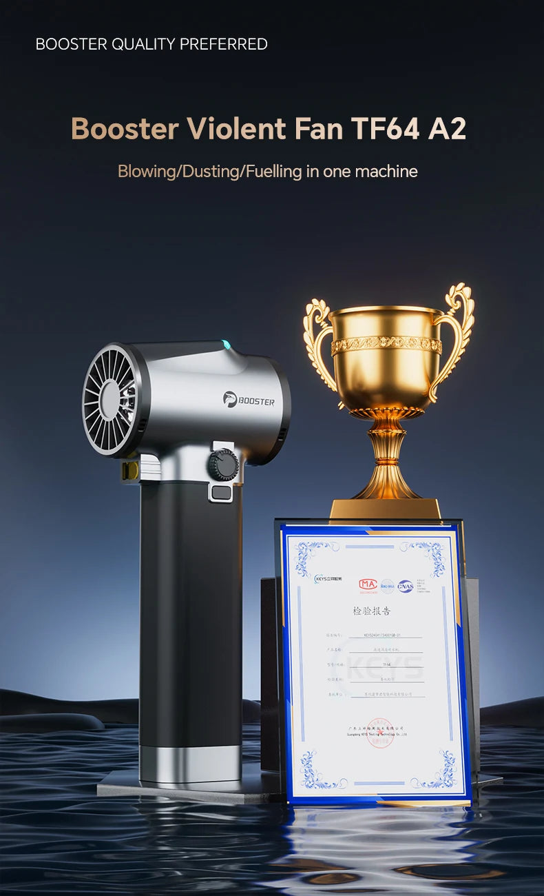 Turbo Jet Fan Max – potisk 1,4 kg, 750 W visoko zmogljiv avtomobilski sušilec | 64 mm brezkrtačni turbo ventilator