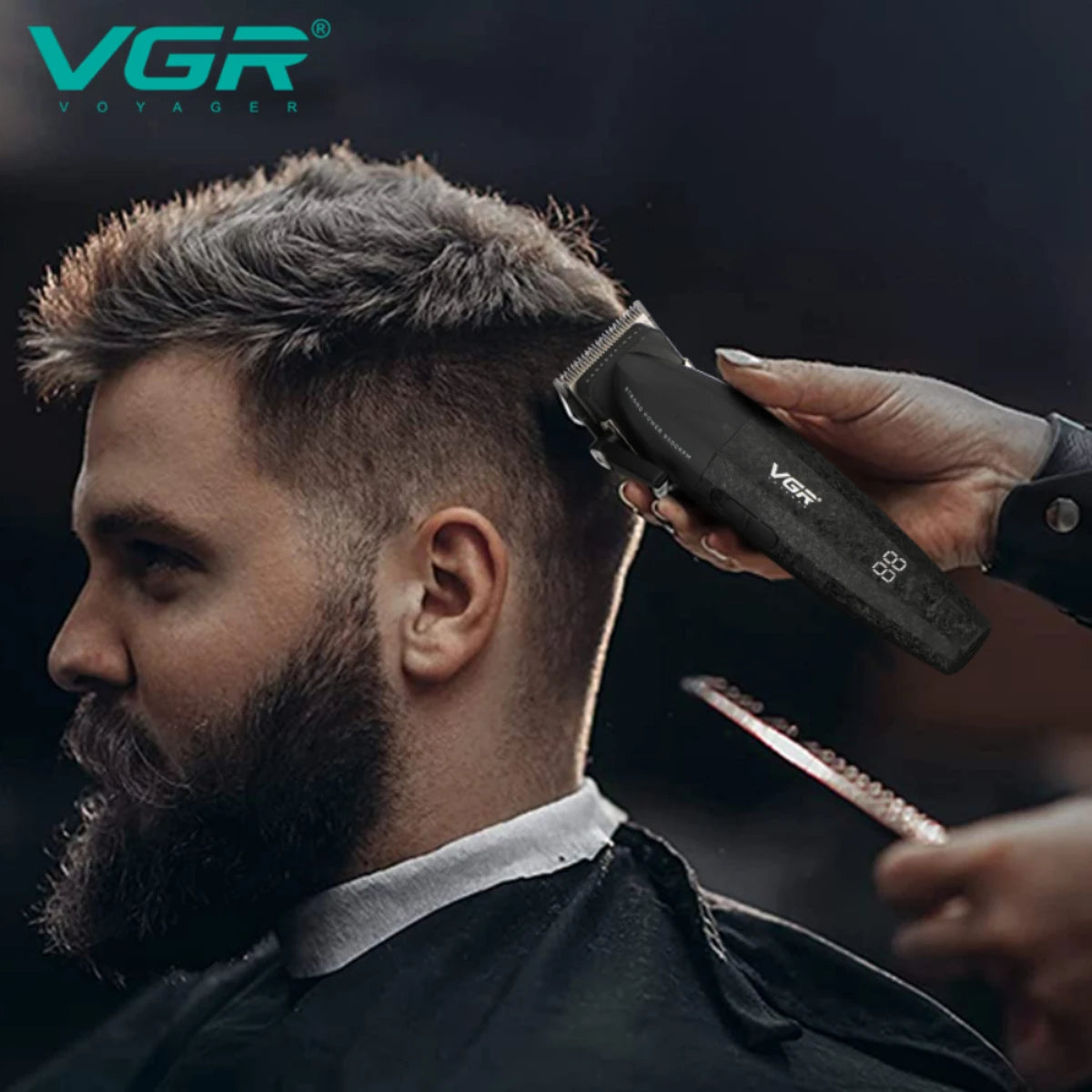 VGR V-640S4 5-in-1 Hair Clipper Kit – 9000 RPM, 180-Min Runtime, Titanium Blade