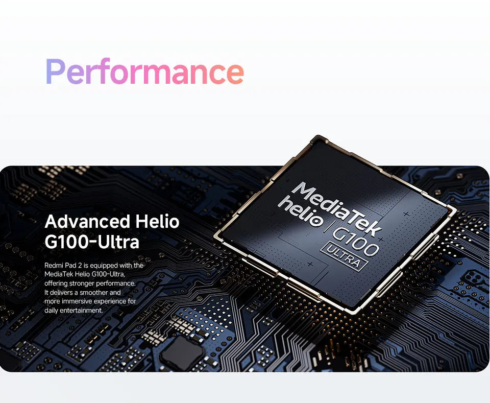 New Global version Xiaomi Redmi Pad 2 Tablet 90Hz 11" Display 9000mAh Battery MTK Helio G100-Ultra 8MP Camera Fast charging - Limetastore