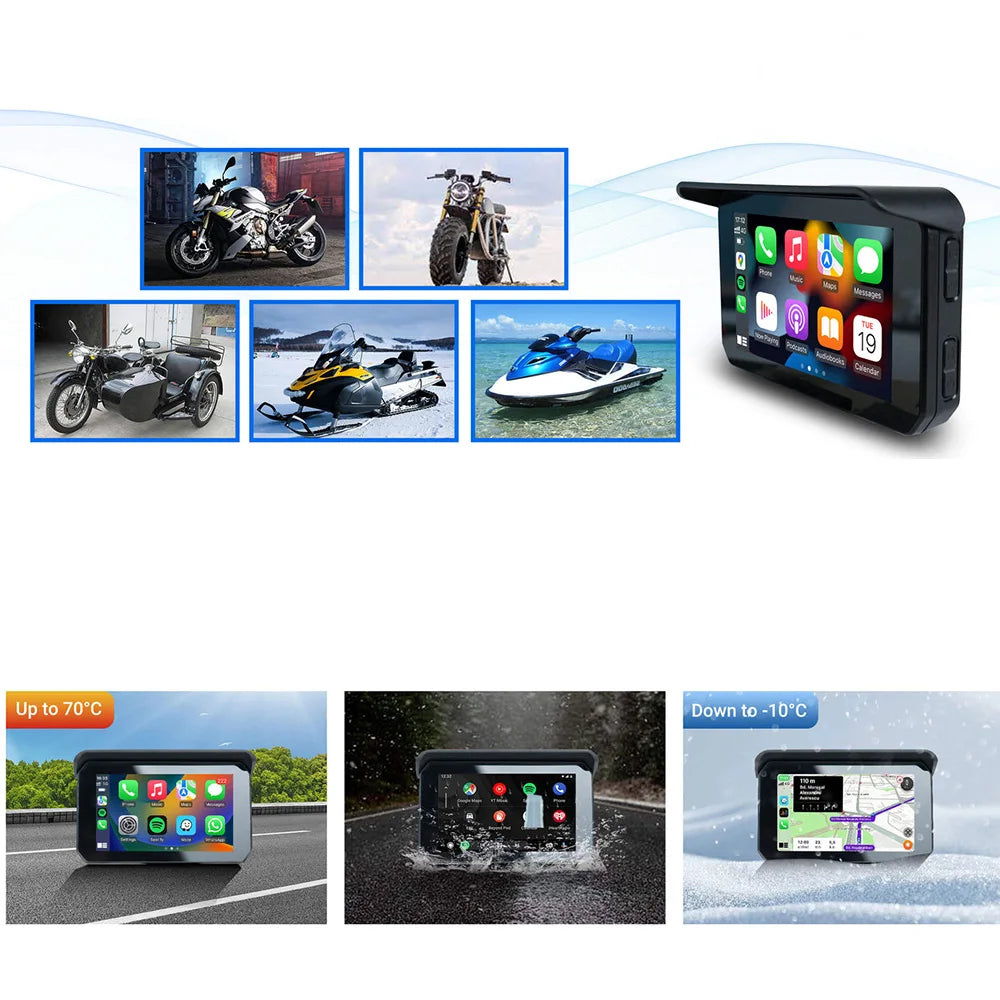 Lite C5 SE Motociklistični zaslon CarPlay Android Auto vodoodporen