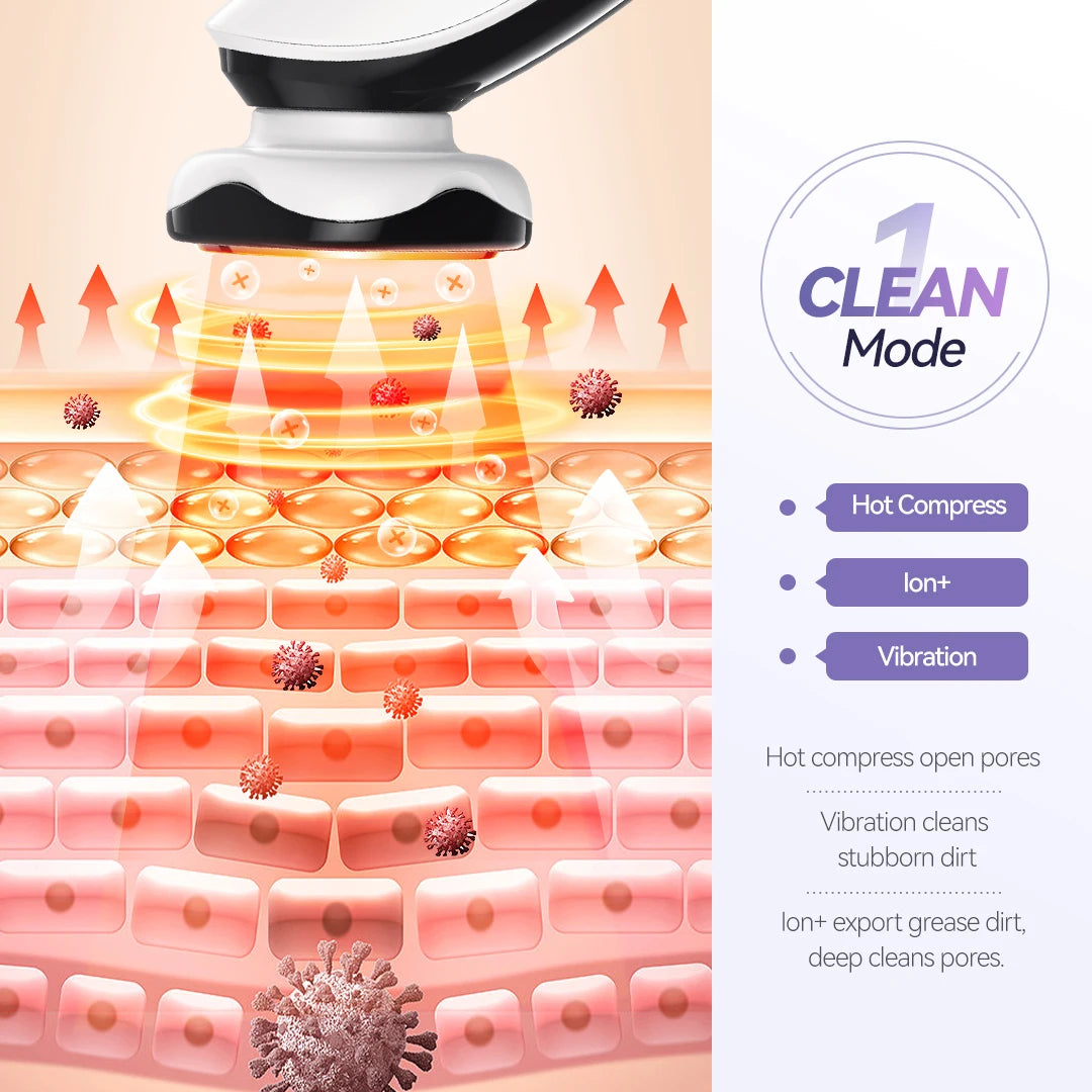 ANLAN EMS Facial Massager | LED Photon, Deep Cleaning, Heat & Vibration