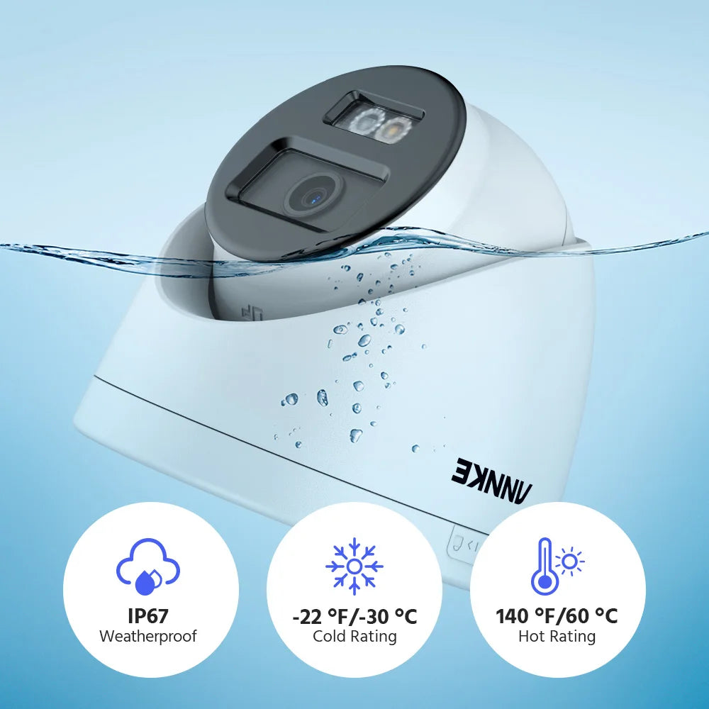Varnostna kamera ANNKE 12 MP 6K PoE | Dvojna svetloba, zaznavanje z umetno inteligenco, zvok, IP67