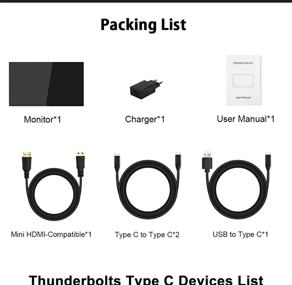 ZEUSLAP 18.5" Portable Touch Monitor | 100Hz, 100% sRGB, With Stand