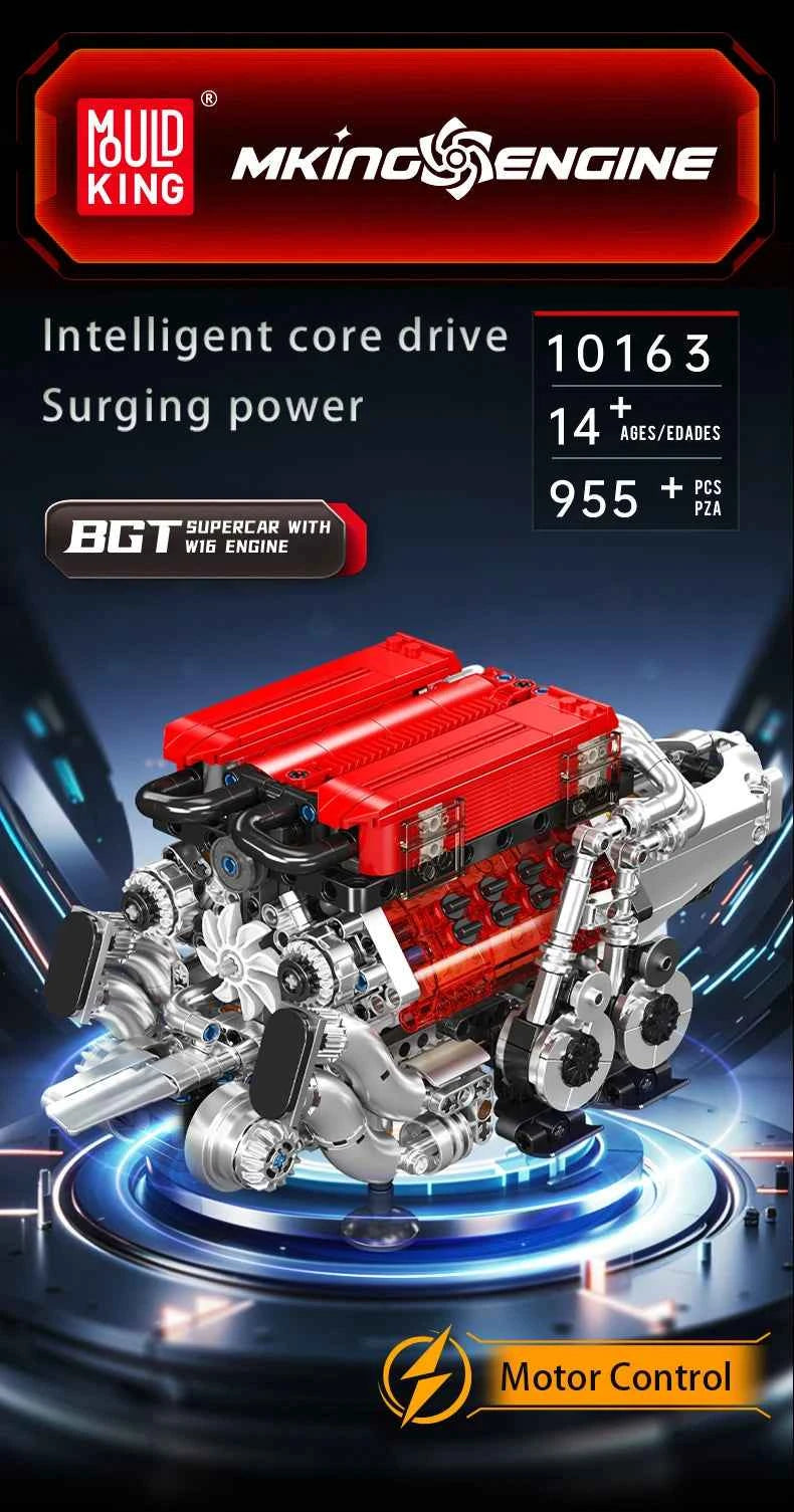 Mould King 10131 W16 Engine Building Block Set | BGT Supercar Part - Limetastore