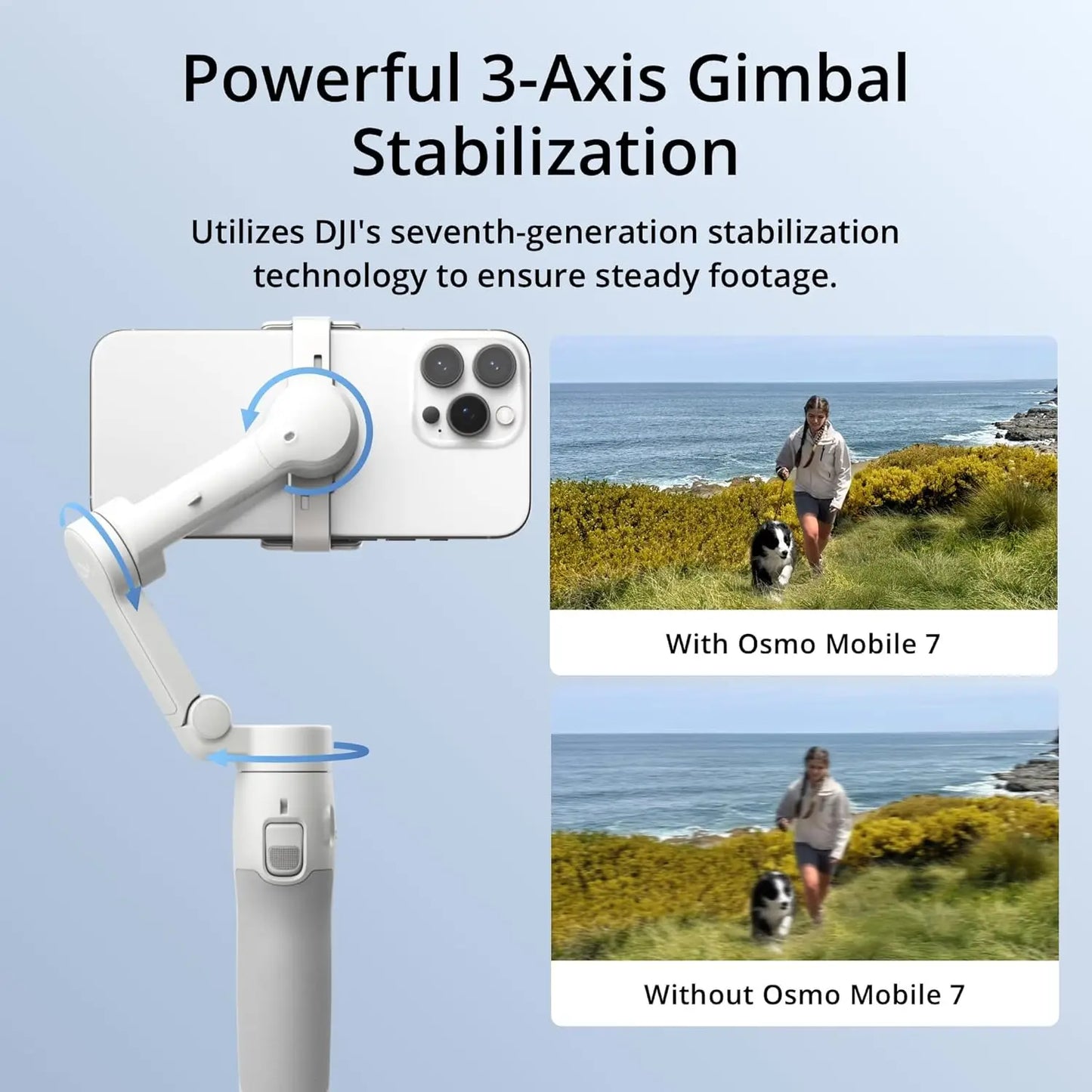 DJI Osmo Mobile 7 / Mobile 7P – 3‑Axis Smartphone Gimbal Stabilizer for Smooth Cinematic Video