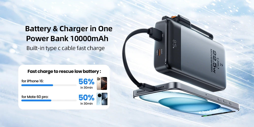 MOVESPEED 80000mAh Power Bank 100W PD Powerbank za hitro polnjenje, prenosna zunanja baterija, napajalna postaja za kampiranje na prostem, prenosni računalnik