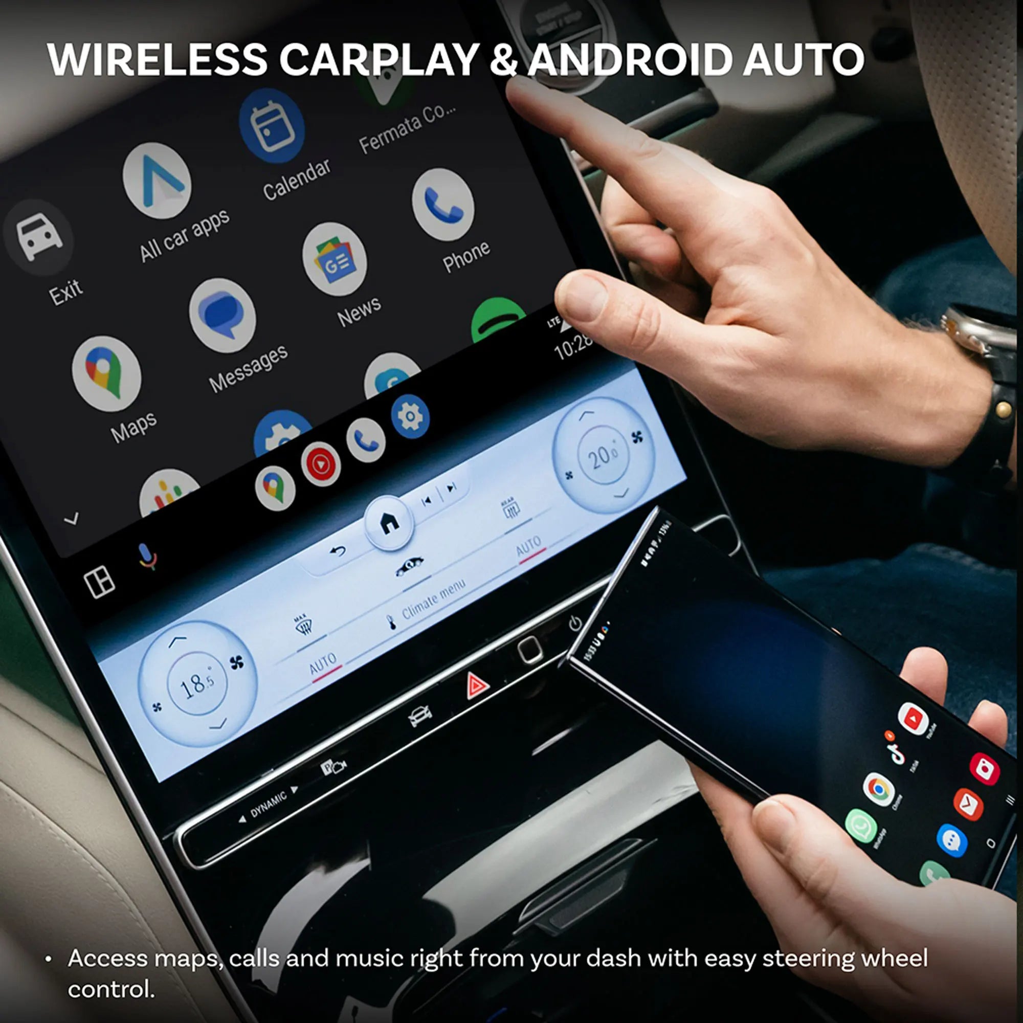 OTTOCAST P3 / P3 PRO Android TV AI Box z HDMI in brezžičnim CarPlayem