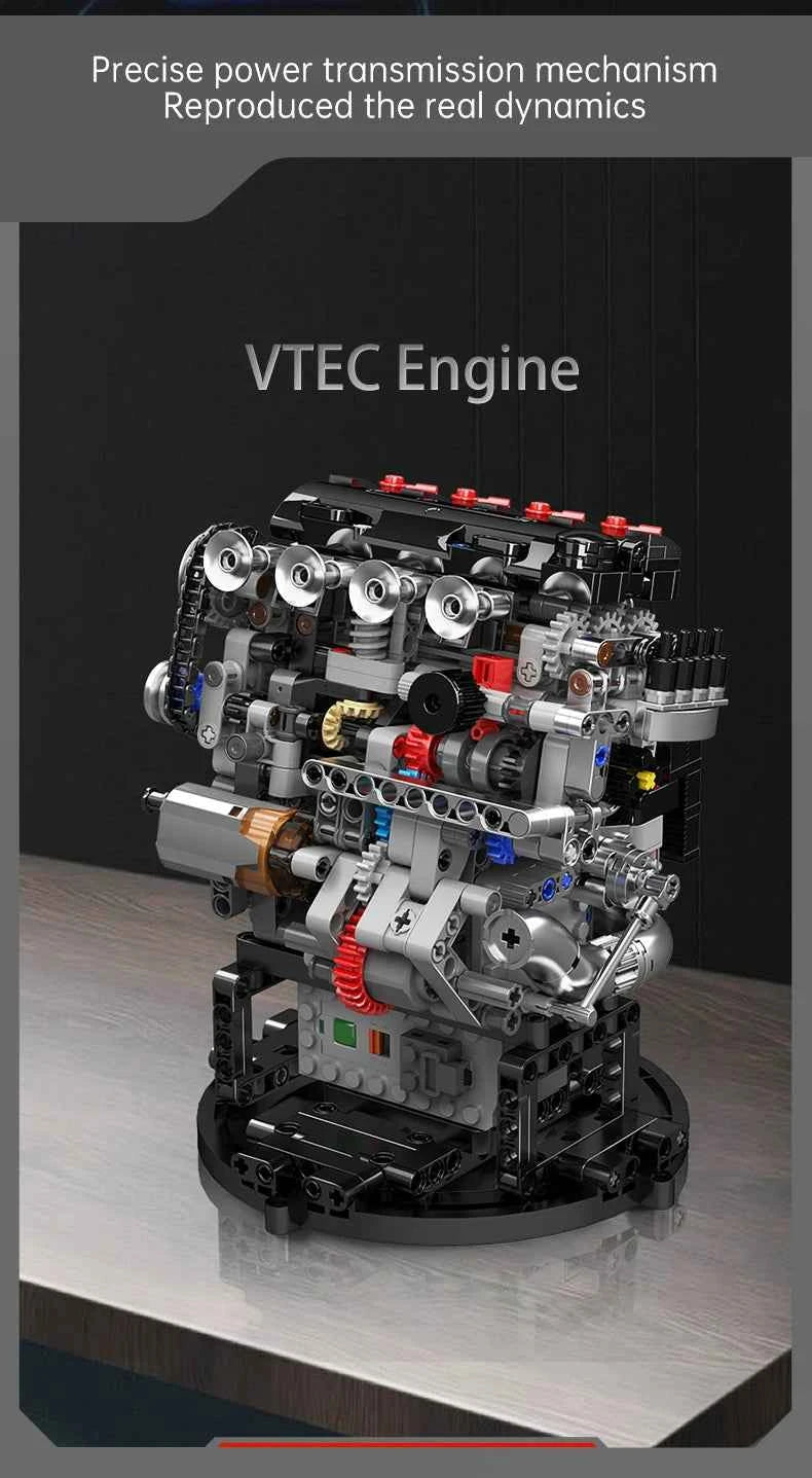 Mould King 10234 Motorized VTEC Engine Building Set | JDM L4 Model - Limetastore