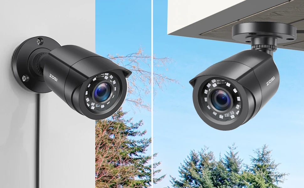 Varnostni sistem CCTV ZOSI 8CH 1080P – 5MP Lite H.265+ DVR z 2/4/6/8× 2MP zunanjimi nočnimi kamerami