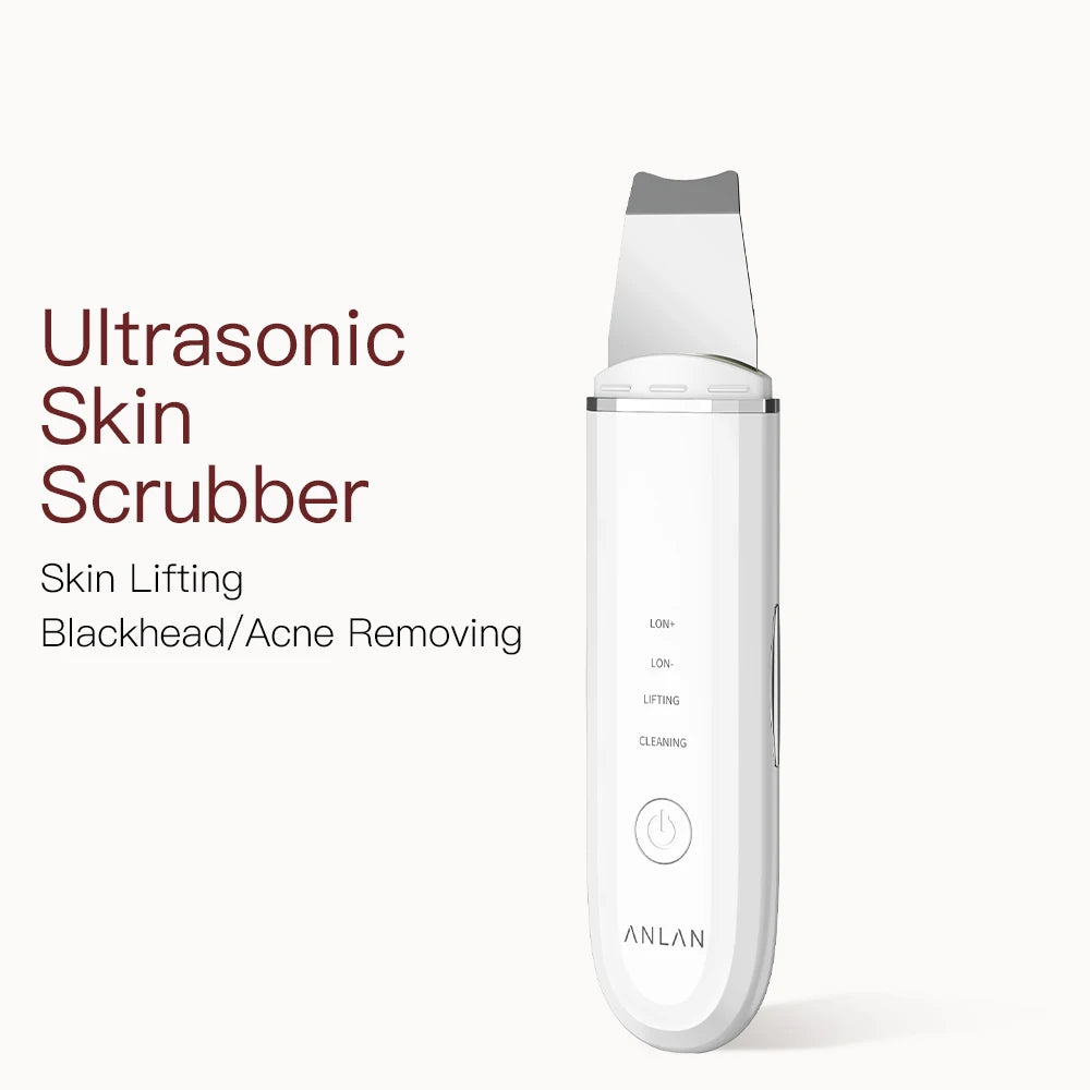 ANLAN Ultrasonic Skin Scrubber - Deep Cleaning Peeling Shovel for Facial Care and Skin Lifting - Ultrasonic Cleaner for Radiant Skin - Limetastore