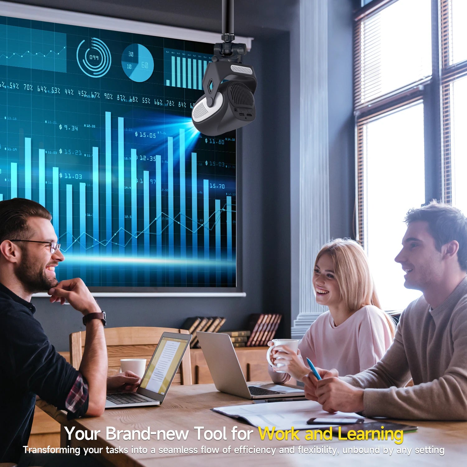 Magcubic HY300X Smart Projector | Electric Focus & WiFi 6 | 300 ANSI Android 11