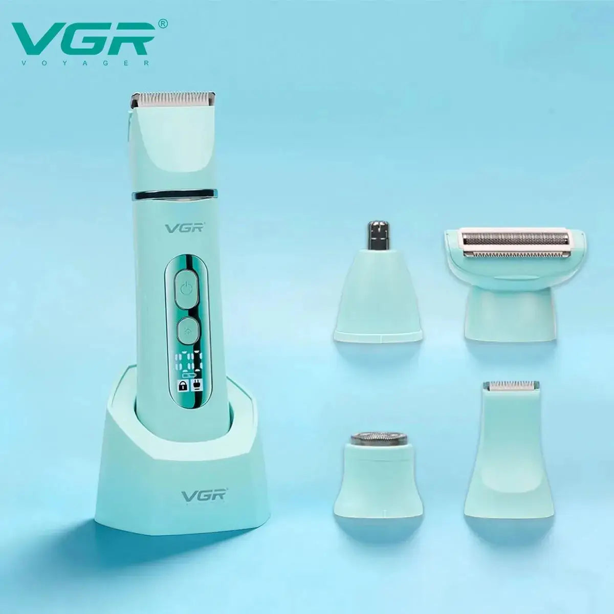 VGR V-763 3-v-1 epilator za ženske IPX7 vodoodporen odstranjevalec dlak