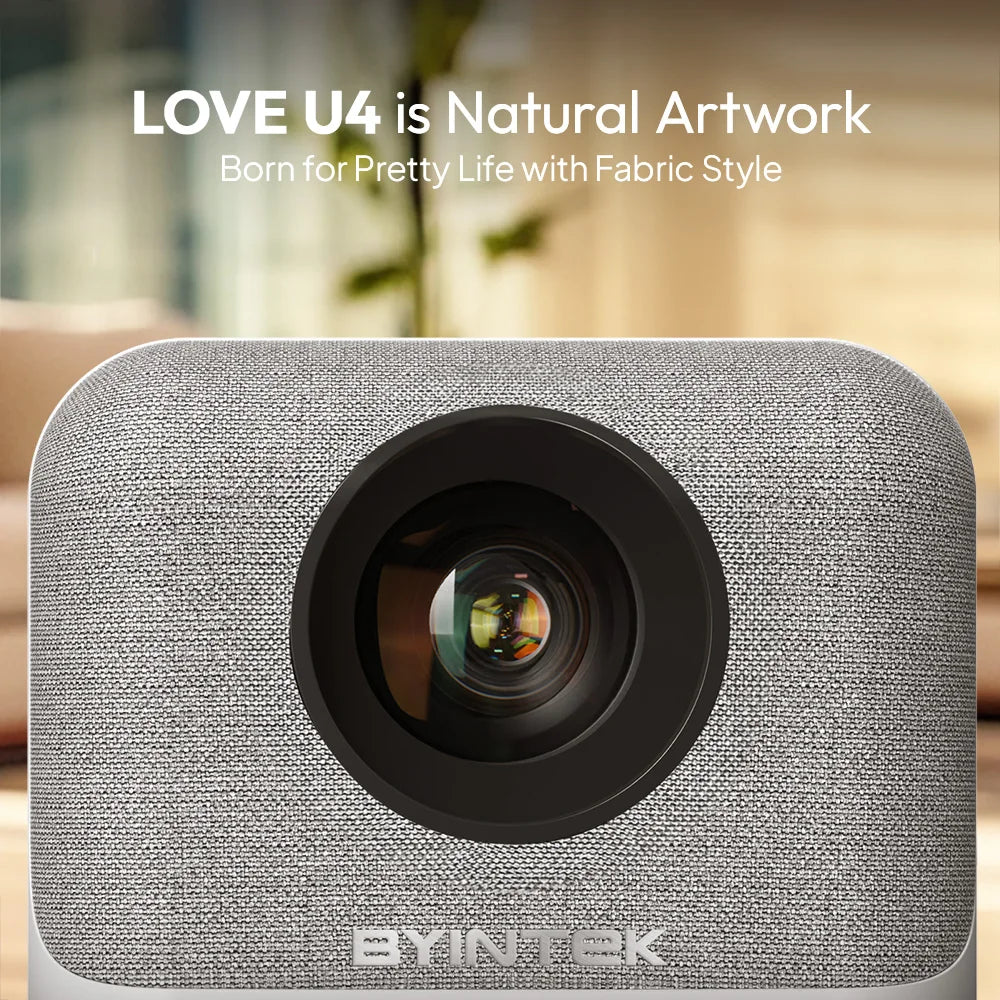 BYINTEK LOVE U4 Smart Projector | Native 1080P 4K Support | Mini Android Home Cinema