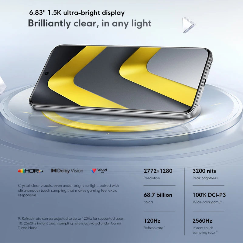 【World Premiere】POCO M8 Pro 5G Smartphone Global Version Snapdragon® 7s Gen 4 Octa core 6500mAh battery 100W HyperCharge  6.83" CrystalRes 1.5K AMOLED display 50MP Camera NFC - Limetastore