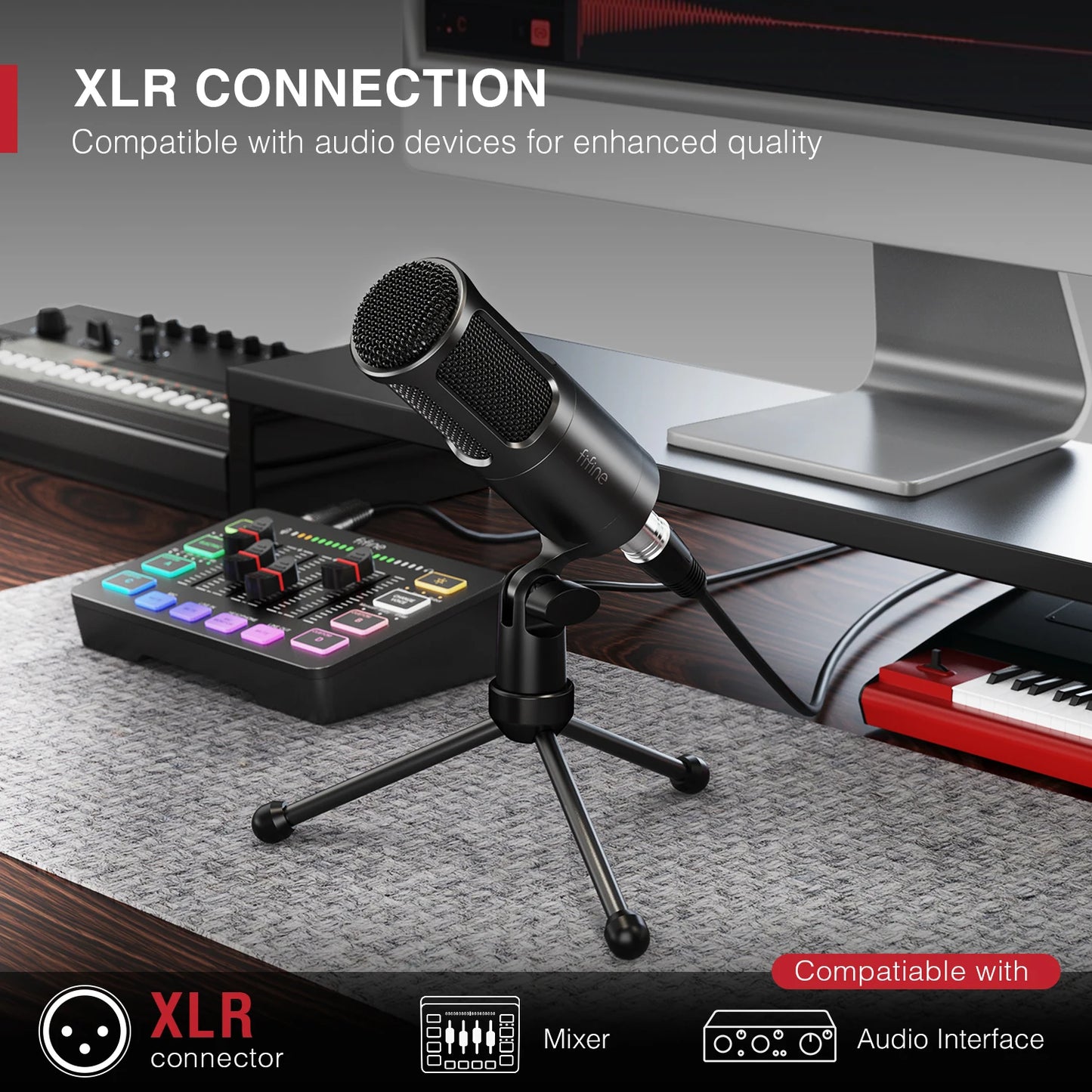 FIFINE K669D XLR Dynamic Microphone | Professional Vocal & Podcast Mic - Limetastore