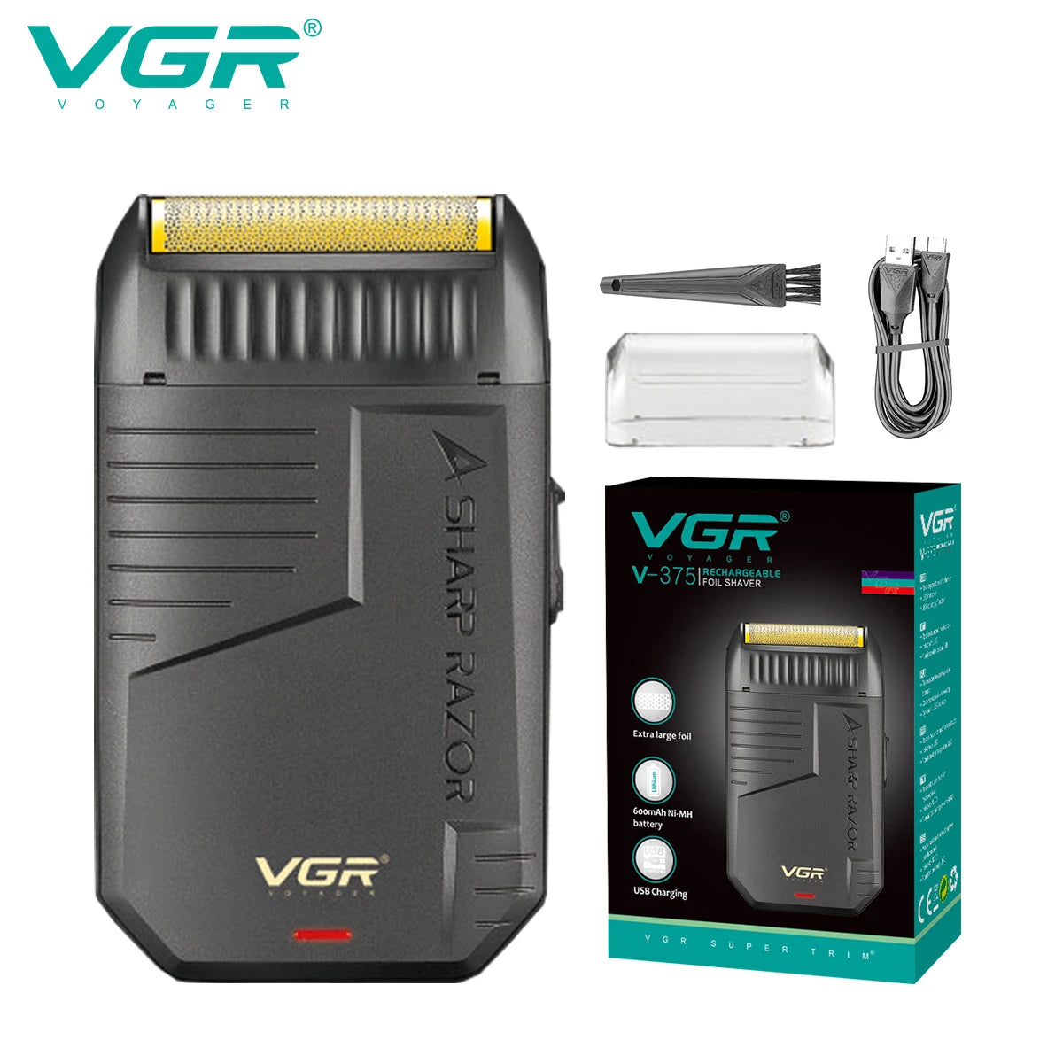 VGR V-375 Profesionalni brivnik z mrežico – recipročni električni brivnik