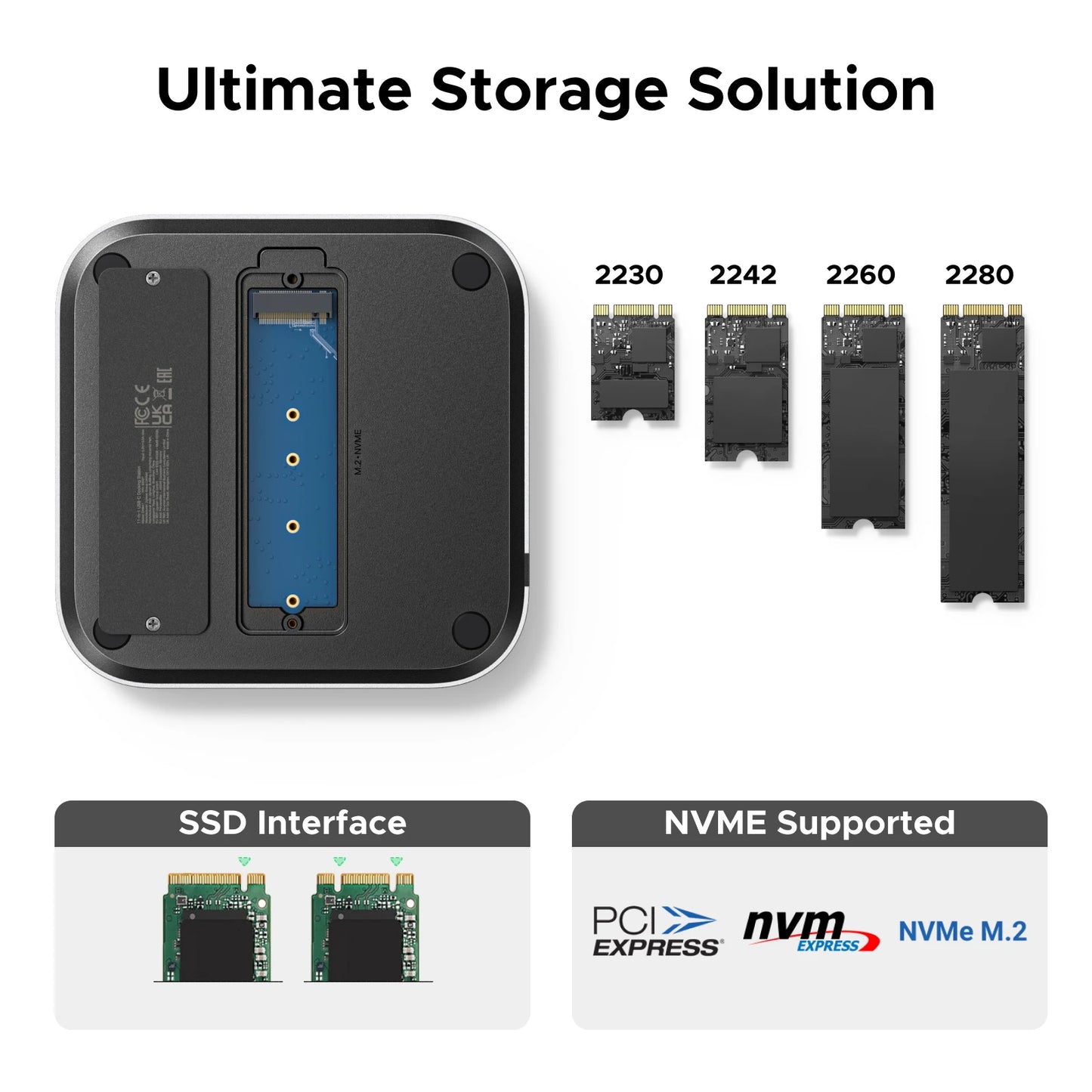 UGREEN USB-C priklopna postaja za Mac Mini M4/M4 Pro z ohišjem za SSD M.2 NVMe