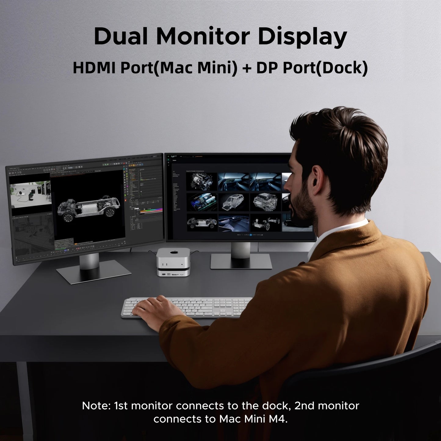 UGREEN Mac Mini priklopna postaja s 4K240Hz DisplayPortom, režo za M.2 NVMe SSD