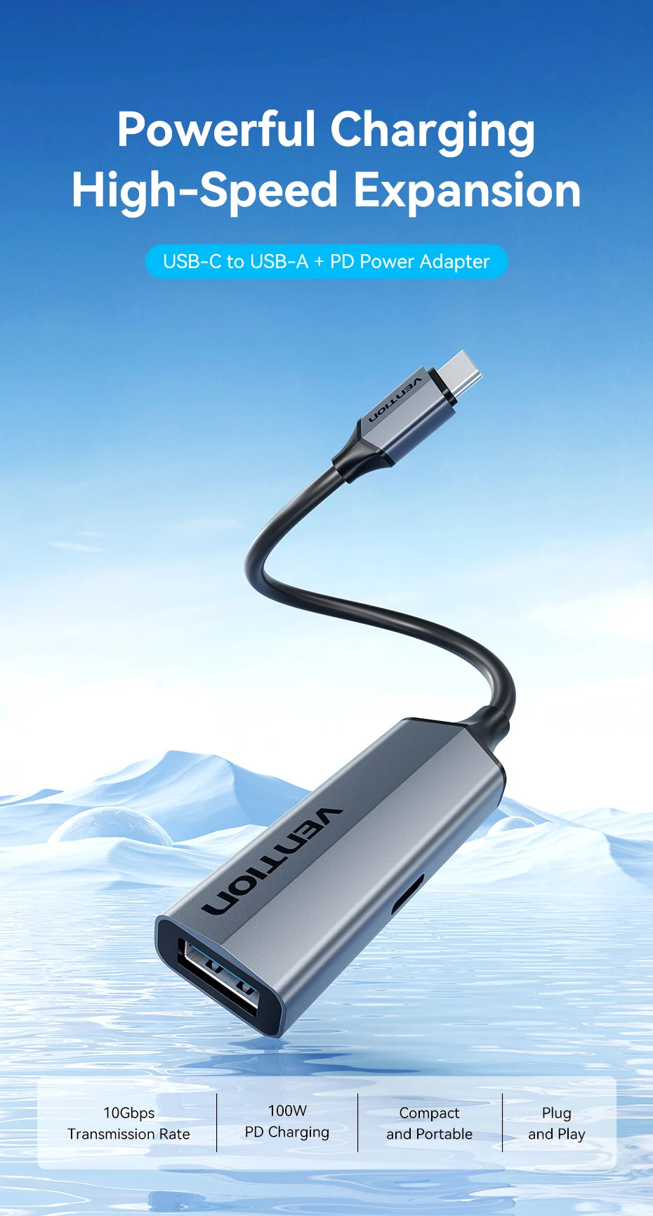 USB 3.2 OTG adapter – USB-C na USB-A, 10 Gb/s