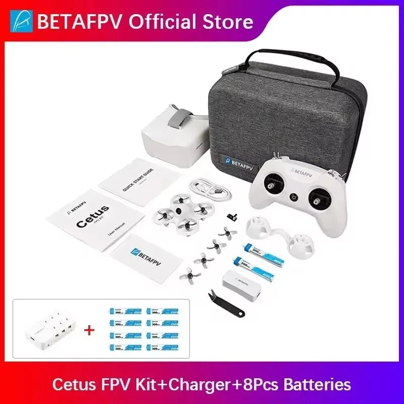 BETAFPV Cetus Pro FPV Kit /Cetus FPV Kit Indoor Racing Drone  Frsky D8 Lite Radio 2 SE Transmitter 5.8G 14DBI VR02 Goggles VTX