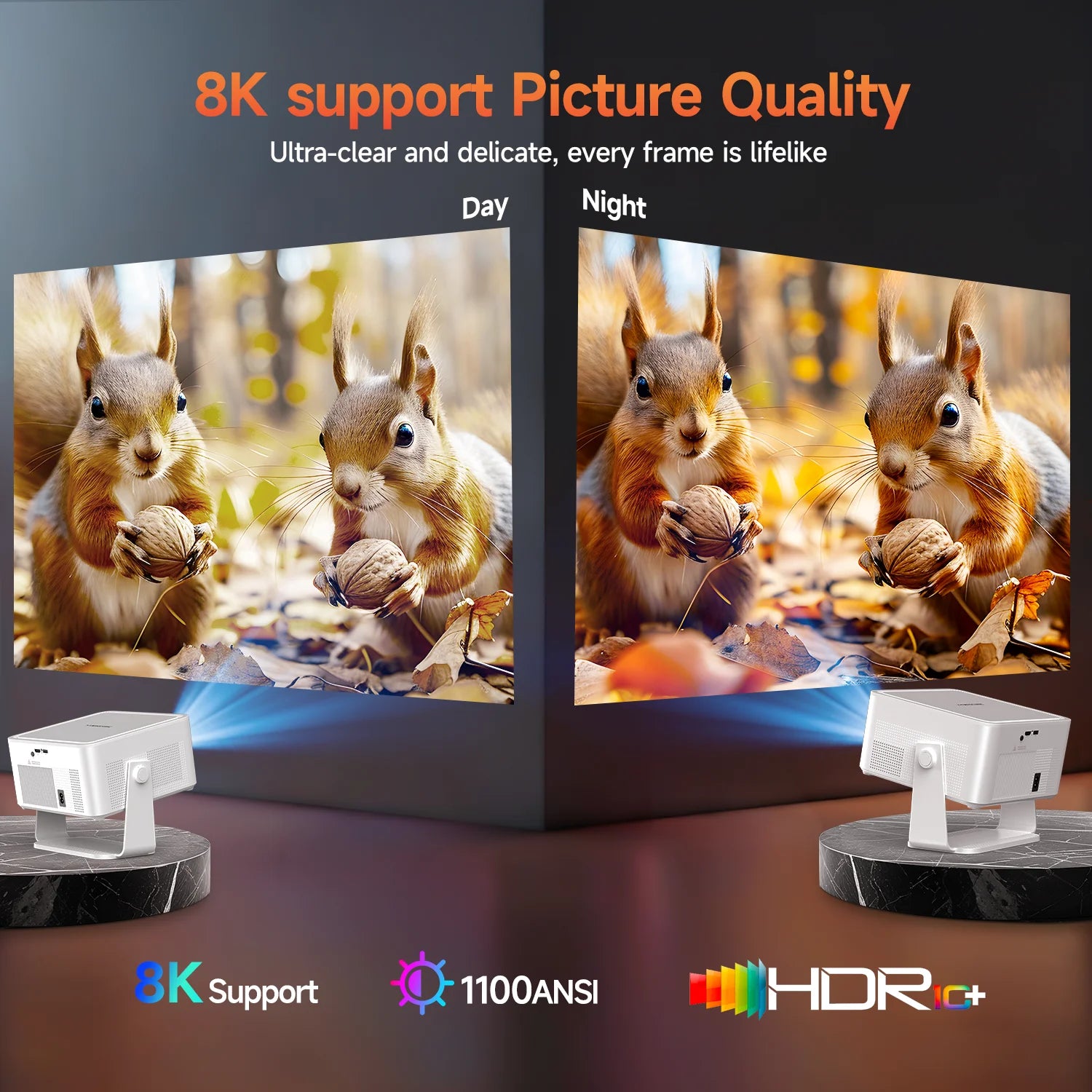 Pametni projektor Magcubic HY450 MAX | 1100 ANSI 1080P | Android 14 in podpora za 8K